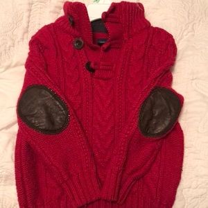 BabyGap Toddler 2year RED Mock Neck Toggle Sweater